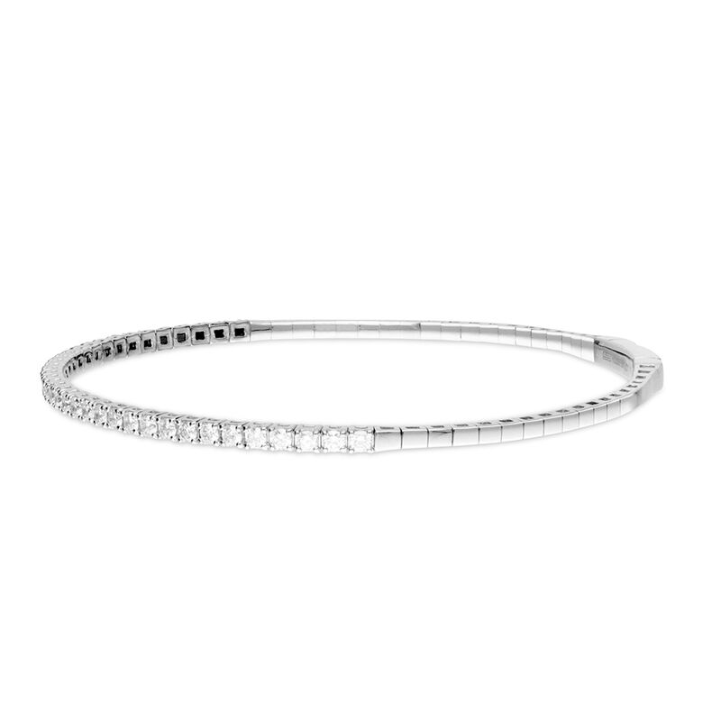 Diamond Flex Bangle Bracelet in 10K White Gold &#40;1 ct. tw.&#41; 