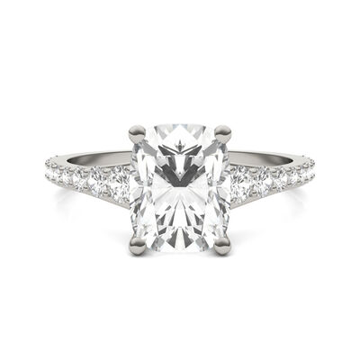 Lab-Created Moissanite Engagement Ring in 14K White Gold (2 7/8 ct. tw.)