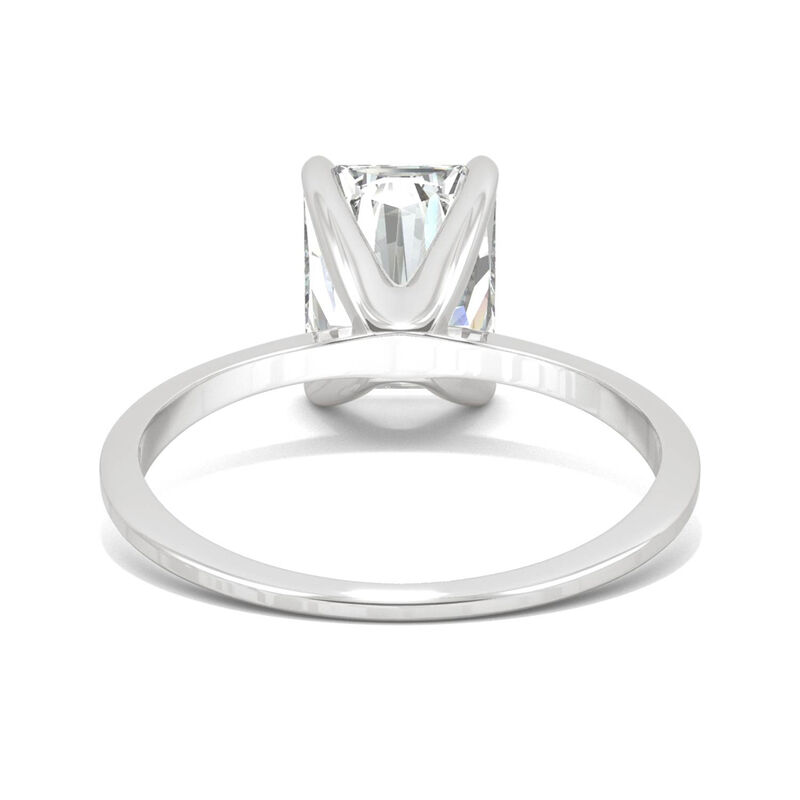Radiant-Cut Moissanite Ring with Knife-Edge Band in 14K White Gold &#40;2 ct.&#41;