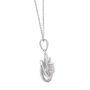 Lab-Created Opal Pendant with Diamond Accents in Sterling Silver  