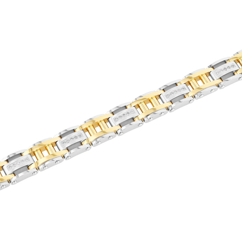 Men’s Diamond Bracelet in Stainless Steel