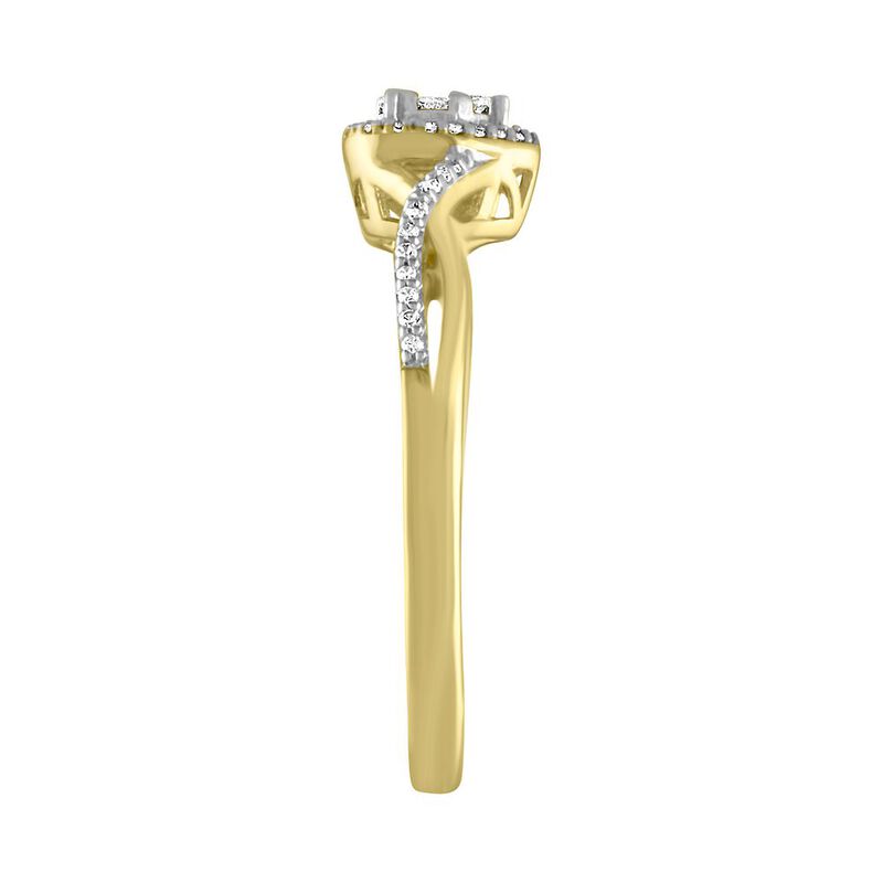 1/8 ct. tw. Diamond Heart Promise Ring in 10K Yellow Gold