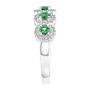 Emerald &amp; 1/3 ct. tw. Diamond Ring in 14K White Gold