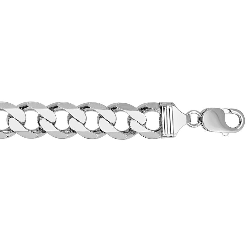 Men&#39;s Curb Chain Bracelet in Sterling Silver