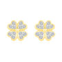 Diamond Clover Earrings in 10K Yellow Gold &#40;1/10 ct. tw.&#41;