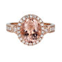 Shades of Love&amp;&#35;8482; Morganite &amp; 1/2 ct. tw. Diamond Ring in 14K Rose Gold