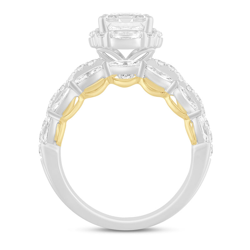 Lizbette Lab Grown Diamond Engagement Ring in 14K White Gold &amp; 14K Yellow Gold