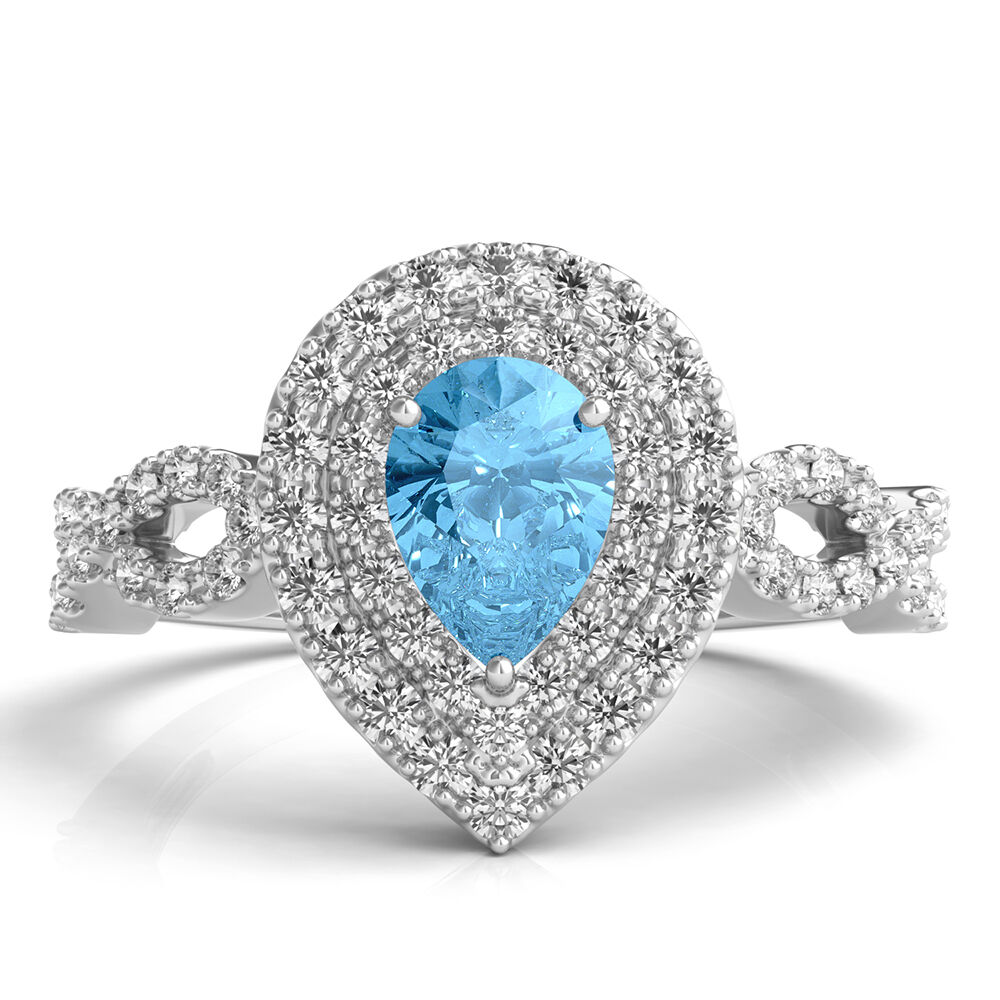 Blue Topaz Ring 7ct in 9ct Gold | QP Jewellers