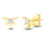 Lab Grown Diamond Starburst Stud Earrings in 10K Yellow Gold &#40;1/10 ct. tw.&#41;