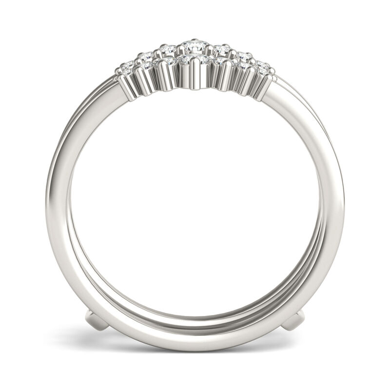 Lab Created Moissanite Ring Enhancer in 14K White Gold