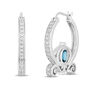 Cinderella 70th-Anniversary Earrings with Diamonds &amp; Blue Topaz in Sterling Silver &#40;1/5 ct. tw.&#41;