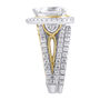 Aria Lab Grown Diamond Pear-Shaped Halo Bridal Set in 14K White &amp; Yellow Gold &#40;2 5/8 ct. tw.&#41;