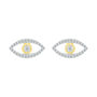 Evil Eye Stud Earrings with Diamonds in 10K Yellow Gold &#40;1/8 ct. tw.&#41;