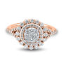 1 ct. tw. Diamond Double Halo Composite Ring in 14K Rose Gold