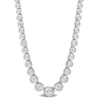 Moissanite Necklace in Sterling Silver