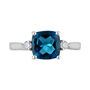 London Blue Topaz &amp; 1/10 ct. tw. Diamond Ring in 10K White Gold