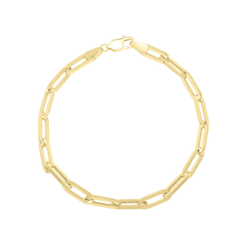 Paperclip Chain Bracelet in 14K Yellow Gold, 9&quot;