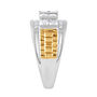 Men&#39;s Lab Grown Diamond Ring in 10K White and Yellow Gold &#40;1 1/2 ct. tw.&#41;