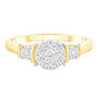 Diamond Three-Stone Halo Engagement Ring in 10K Gold &#40;1/4 ct. tw.&#41;