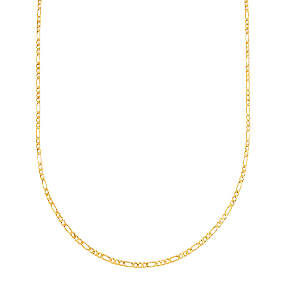 5.0mm Figaro Chain Necklace in 14K Gold - 22
