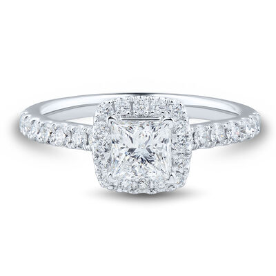 Lab grown diamond Princess-Cut engagement ring (1 1/4 ct. tw.)
