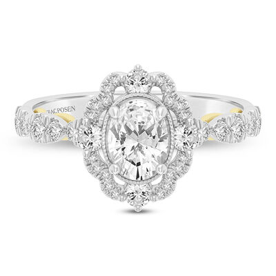 Elsa Oval Diamond Engagement Ring in 14K Gold (1 ct. tw.)