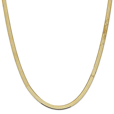 Herringbone Chain in 14k yellow gold, 5.5mm, 20”