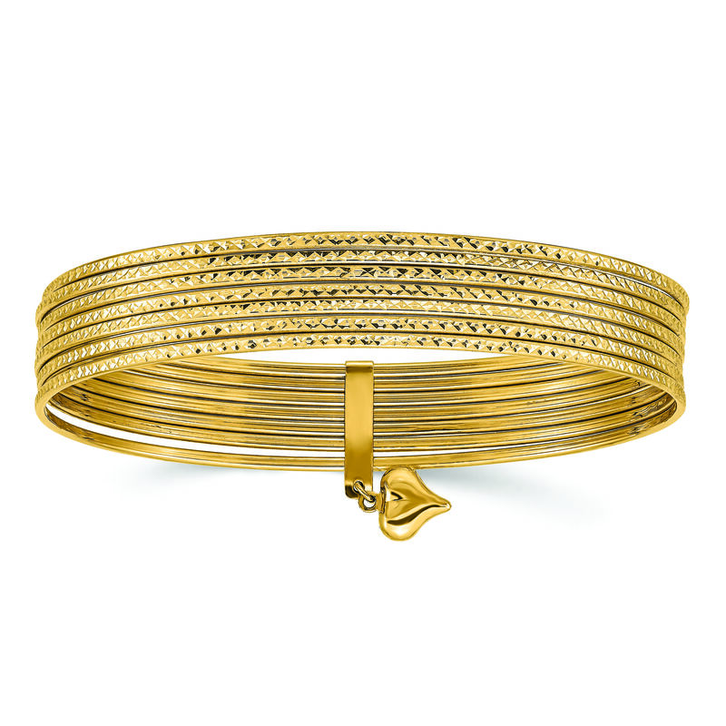 Semanario Bangle Bracelets in 14K Yellow Gold