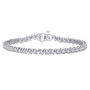 Moissanite Tennis Bracelet with &ldquo;S&rdquo; Links in Sterling Silver &#40;2 3/4 ct. tw.&#41;