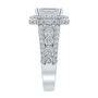 lab grown diamond emerald-cut halo engagement ring in 14k white gold &#40;4 ct. tw.&#41;