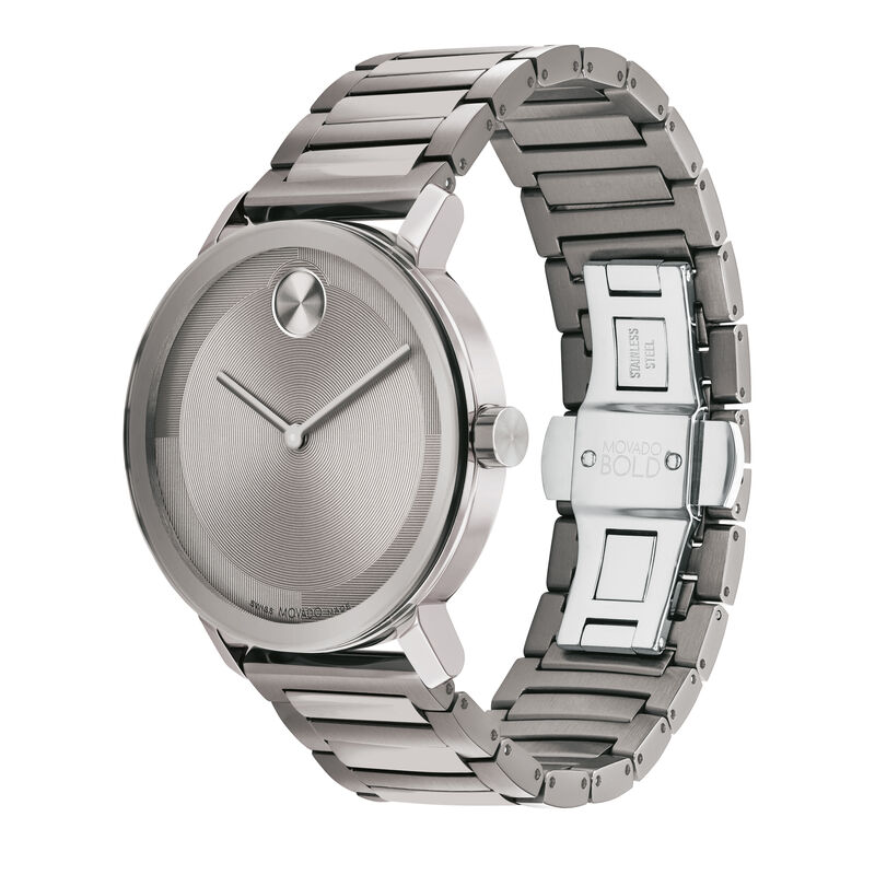 Evolution Men&rsquo;s Dress Watch in Gray Ion-Plated Stainless Steel