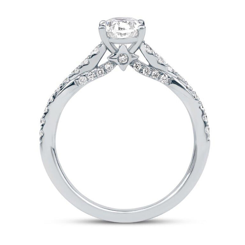 Honour Oval Lab Grown Diamond Engagement Ring in Platinum &#40;1 1/3 ct. tw.&#41;