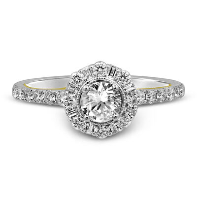 Marilyn Round Diamond Engagement Ring in 14k white gold (1 ct. tw.)