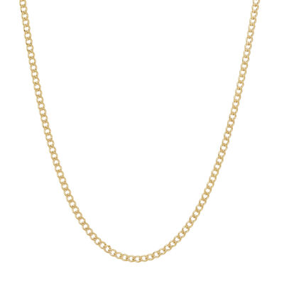 Men’s Polished Curb Chain in 14K Yellow Gold, 2.2MM, 22”