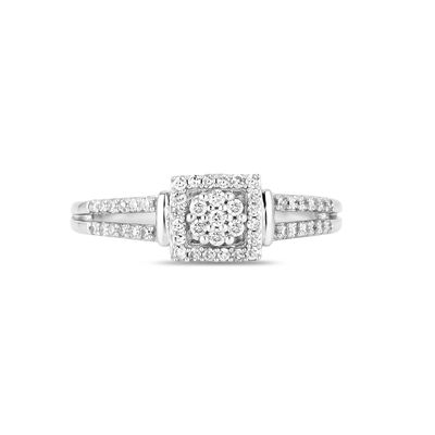Diamond Belle Ring in 10K White & Rose Gold (1/4 ct. tw.)