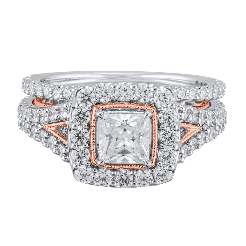 Lab Grown Diamond Bellissima Princess-Cut Bridal Set in 14K White Gold &#40;2 1/2 ct. tw.&#41;