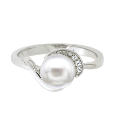Freshwater Cultured Pearl Ring in Sterling Silver