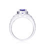 Oval Tanzanite &amp; Diamond Ring in 10K White Gold &#40;1/3 ct. tw.&#41;