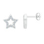 Diamond Open Star Stud Earrings in Sterling Silver &#40;1/7 ct. tw.&#41;