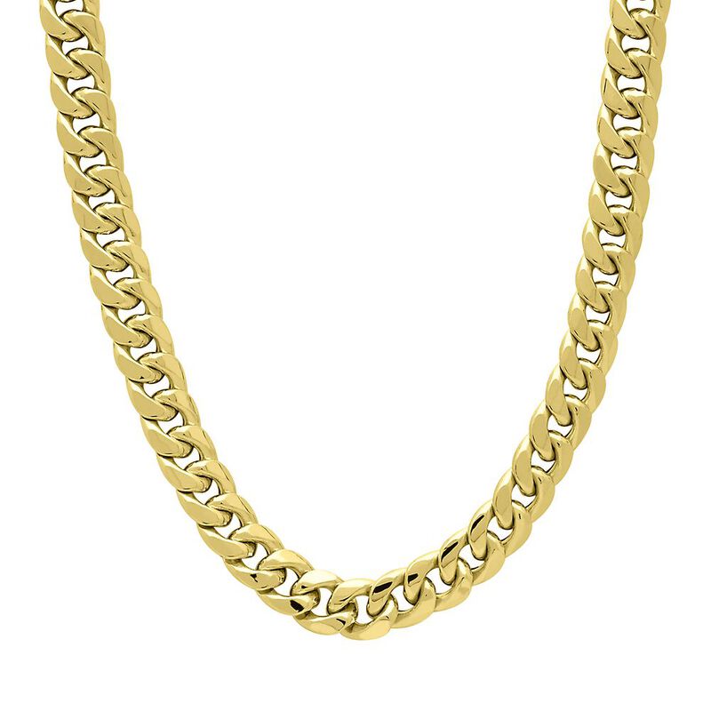 Men&#39;s Miami Cuban Link Chain in 14K Yellow Gold, 22&quot;