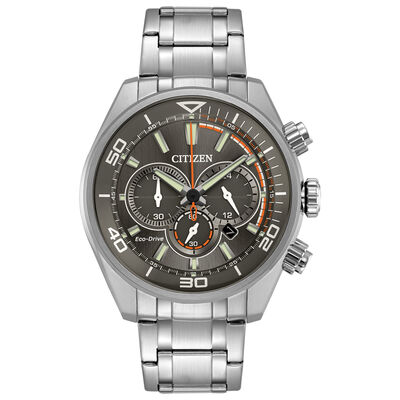 men’s chronograph watch in stainless steel