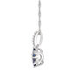 Sapphire &amp; 1/10 ct. tw. Diamond Earrings, Ring, and Pendant in 10K White Gold