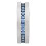  Men&rsquo;s Denim Sapphire Channel-Set Eternity Band in 14K White Gold, 7MM &#40;1 ct. tw.&#41; 