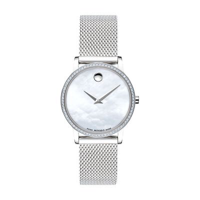 Museum Classic Women’s Watch with Mother of Pearl Dial in Stainless Steel, 28mm