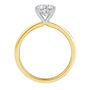 Diamond Oval Solitaire Engagement Ring in 14K Gold