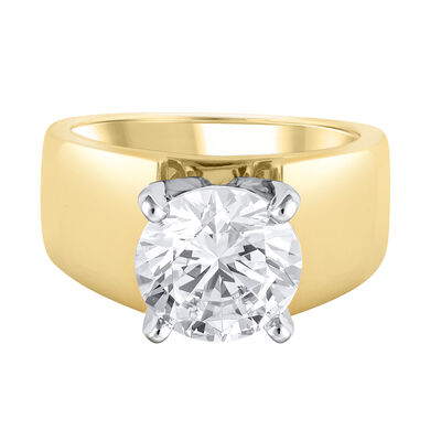 Wide Cathedral Semi-Mount Engagement Ring in 14K Gold, 9.8MM (Setting Only)