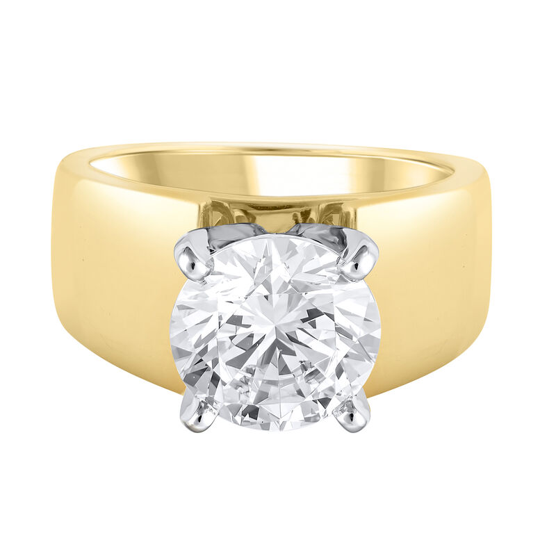 Wide Cathedral Semi-Mount Engagement Ring in 14K Gold, 9.8MM &#40;Setting Only&#41;