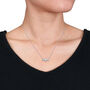 Moissanite Necklace with Three Heart-Shaped Stones in Sterling Silver &#40;2 ct. tw.&#41;