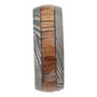 Men&rsquo;s Wood Inlay Wedding Band in Damascus Steel