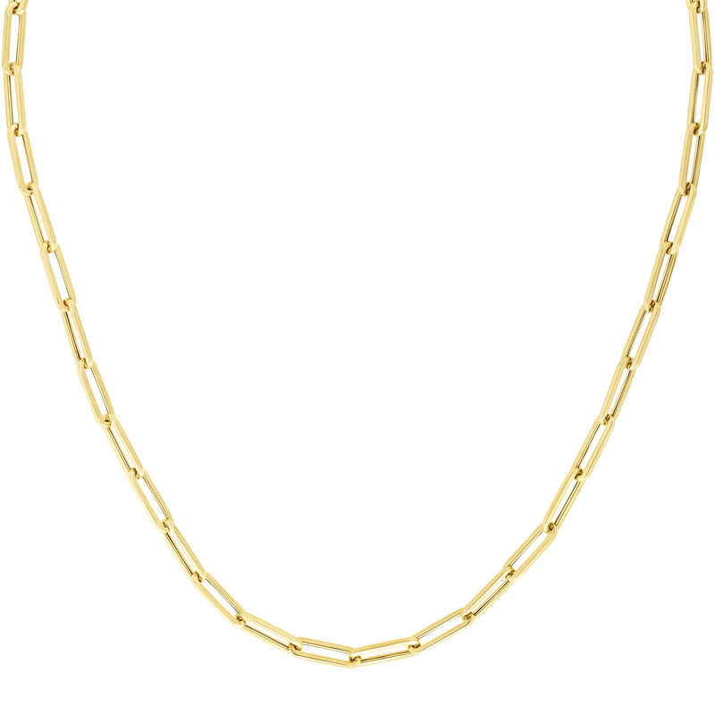 Paperclip Chain in 14K Yellow Gold, 4.25MM, 18&rdquo;